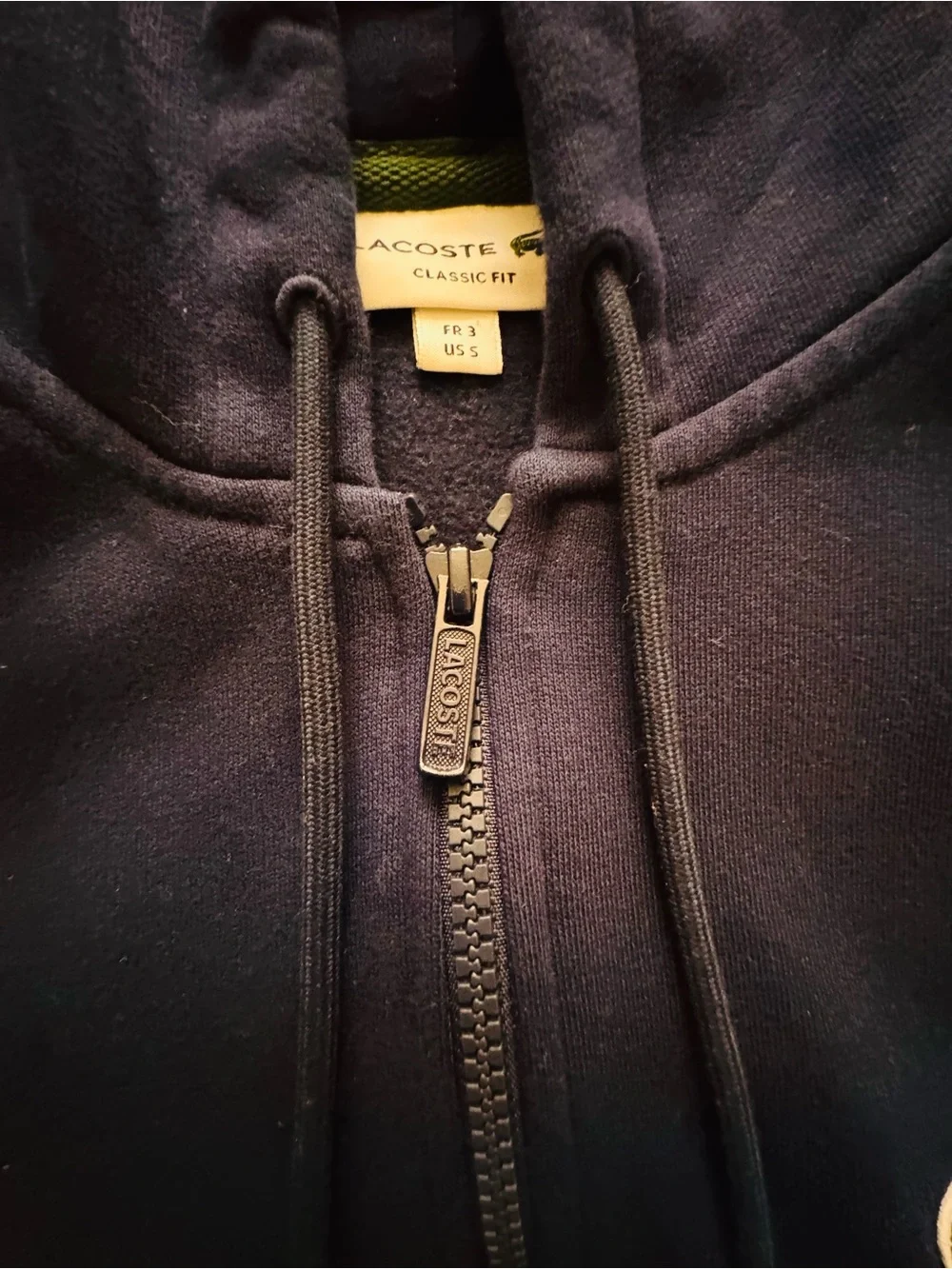 Lacoste Men's Dark Navy Full-Zip Hoodie unisex